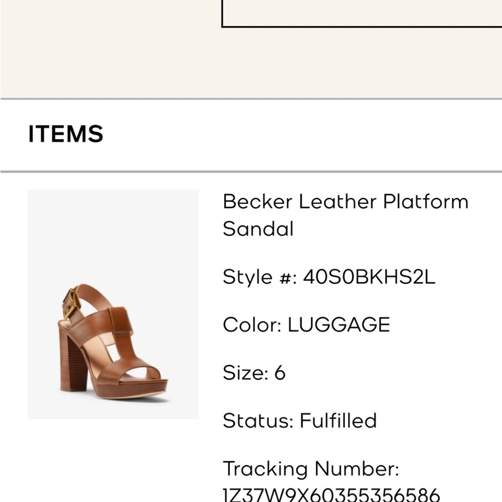 Leather Platform Sandal - Brown